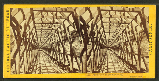 Frame for snow covering, interior view.