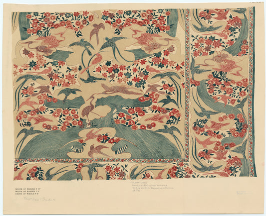 Hand painted cotton hangino, India under Japanese influence, 18th c