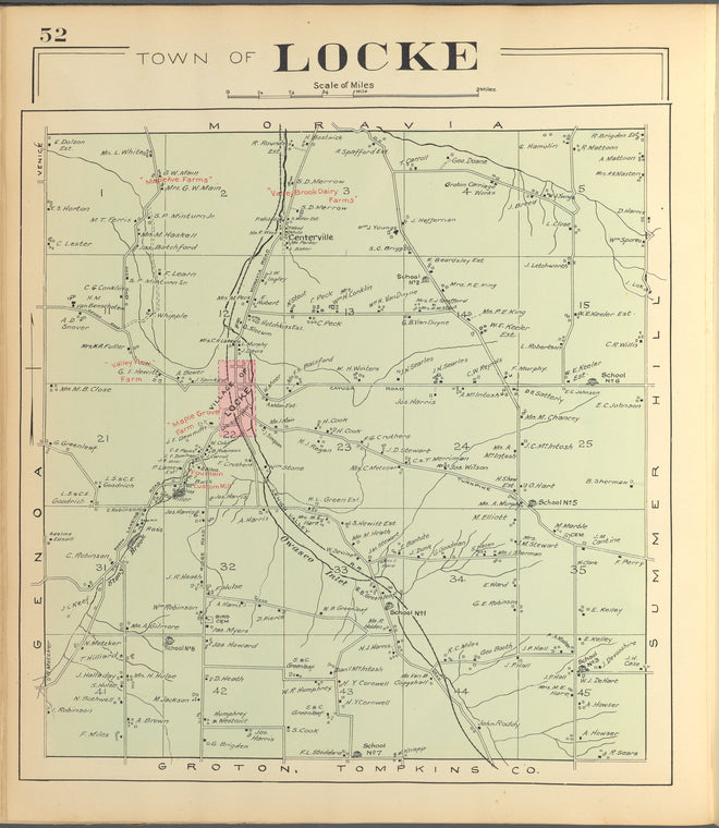 Cayuga County, Left Page [Map of town of Locke]