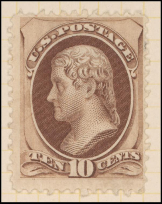 10c brown Jefferson single
