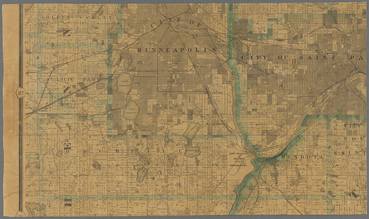 Map of Ramsey and Washington counties : with adjacent portions of Anoka, Dakota & Hennepin counties, Minnesota, and parts of St. Croix & Pierce counties, Wisconsin
