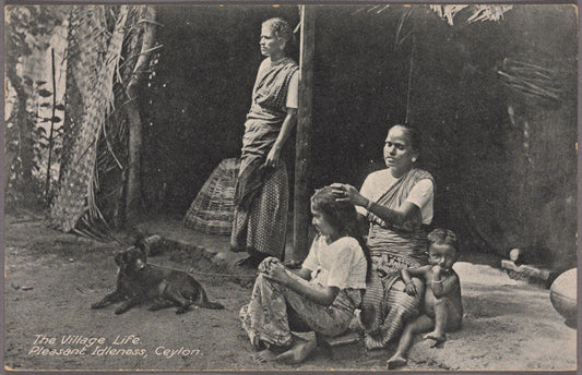 The village life.  Pleasant idleness, Ceylon.