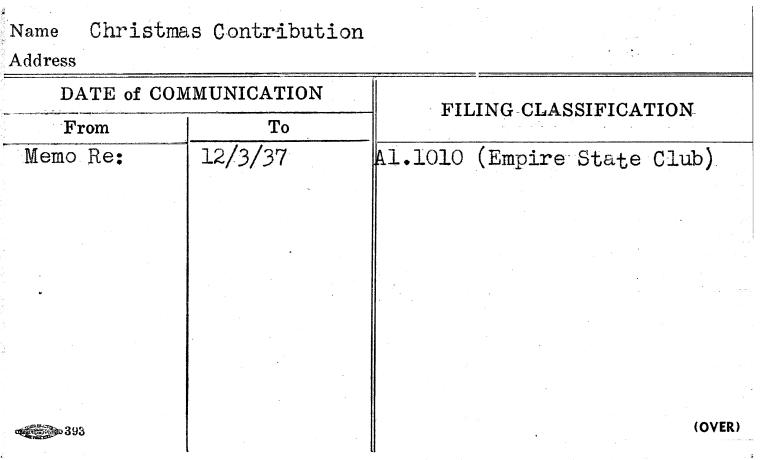 Christman Contribution