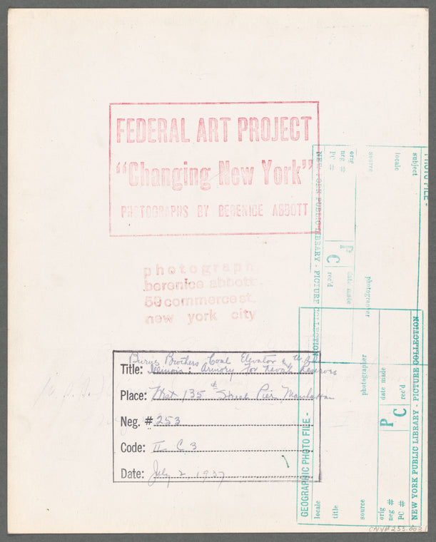 Burns Brothers Coal elevator and U.S.S. Illinois: Armory for Navy reserves, West 135th Street pier
