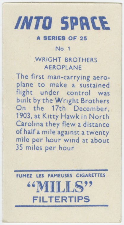 Wright brothers aeroplane.