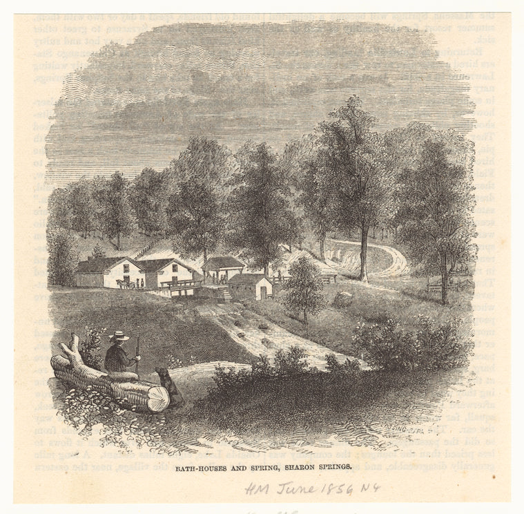 Bath-houses and spring, Sharon Springs