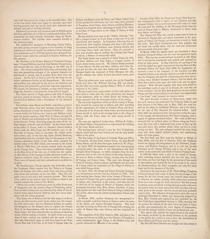 Historical Sketch of Tompkins County [cont.]
