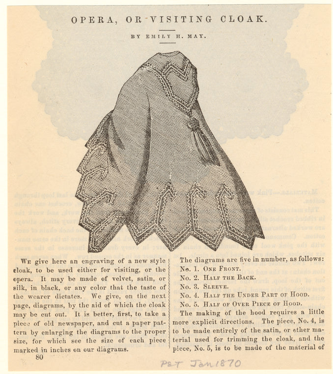 Opera, or visiting cloak / by Emily H. May