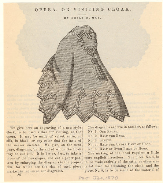 Opera, or visiting cloak / by Emily H. May