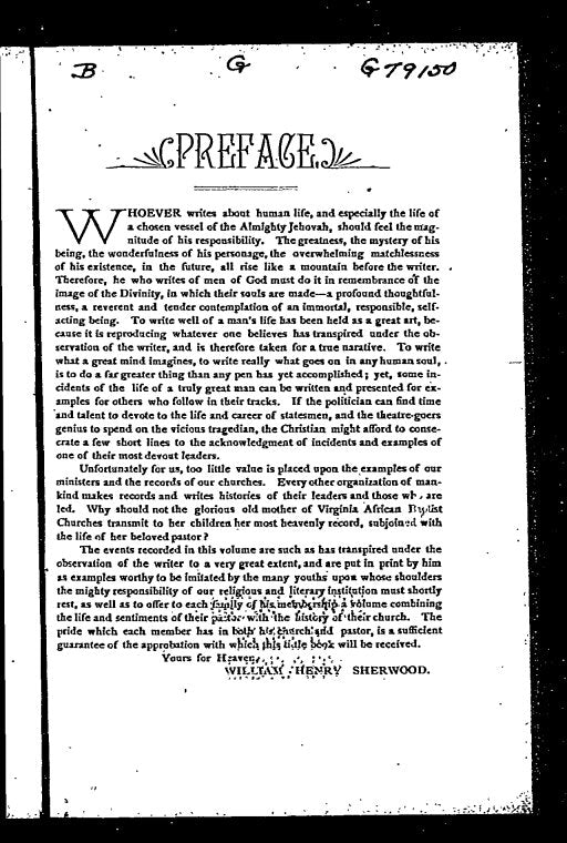 Life of Charles B.W. Gordon, pastor of the First Baptist Church, Petersburg, Virginia, and history of the church [microform]