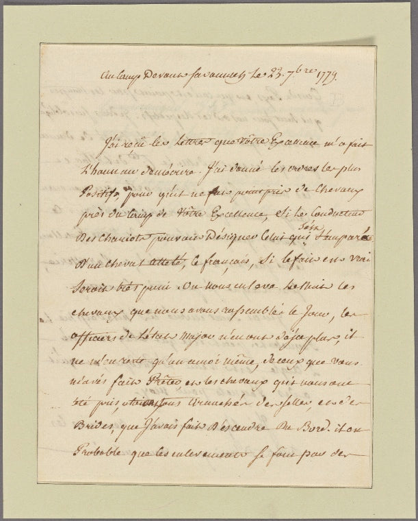 Letter to [Benjamin Lincoln.]