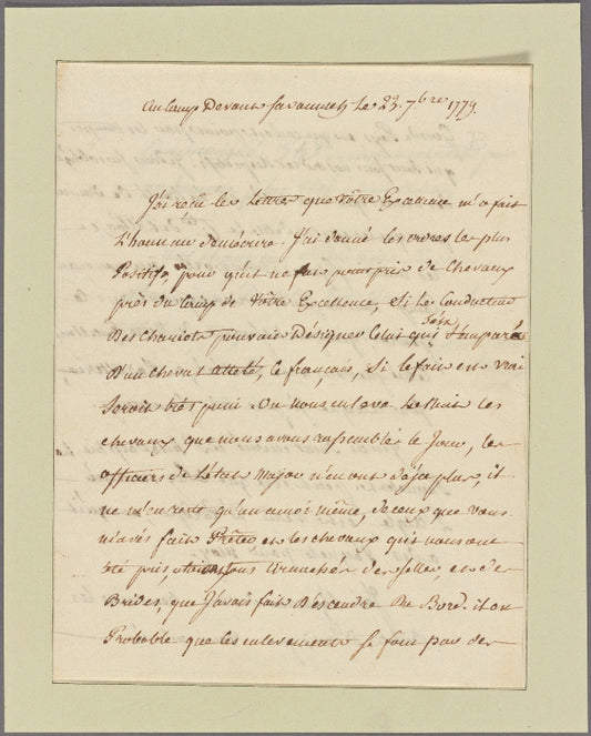 Letter to [Benjamin Lincoln.]