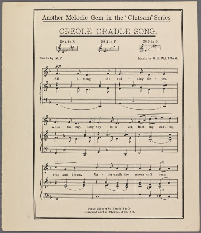 Creole cradle song