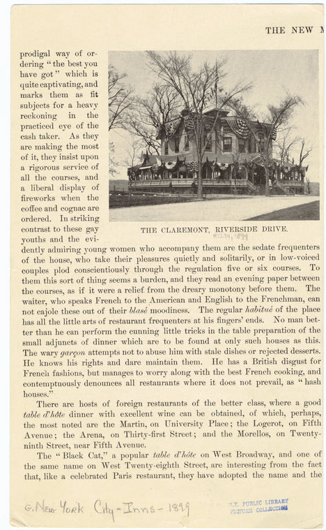 The Claremont, Riverside Drive