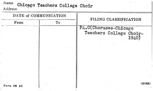 Chicago Teachers College Choir
