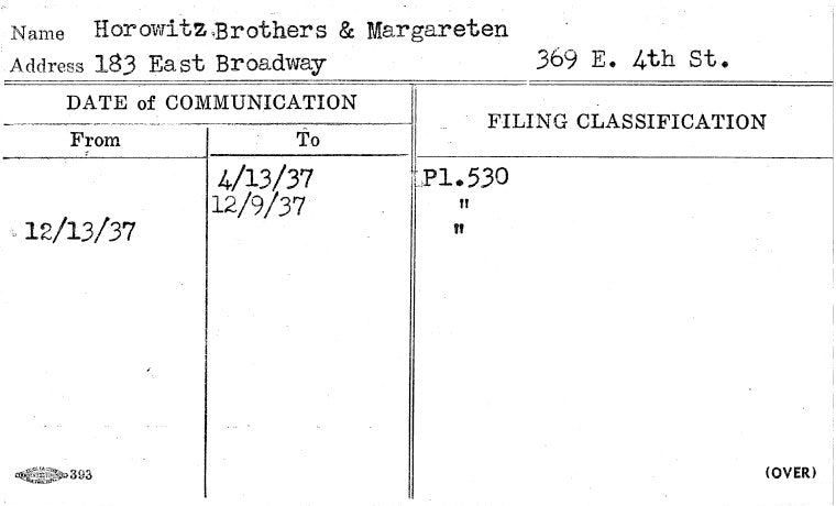 Horowitz Brothers & Margareten