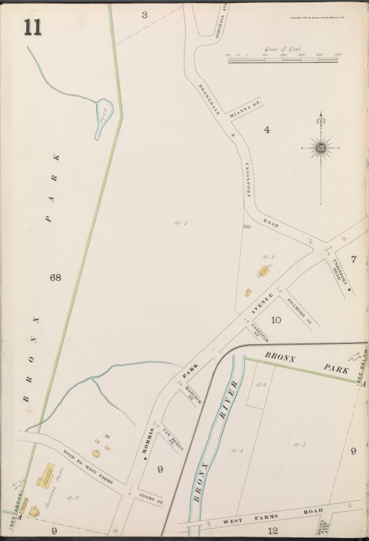 Bronx, V. A, Plate No. 11 [Map bounded by Morris Park Ave., Bronx Park]