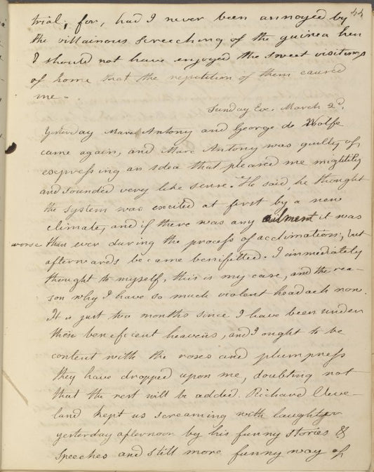 My dearest Mother, Mary says this... Feb. 28, 1834.
Letter copied by EPP.