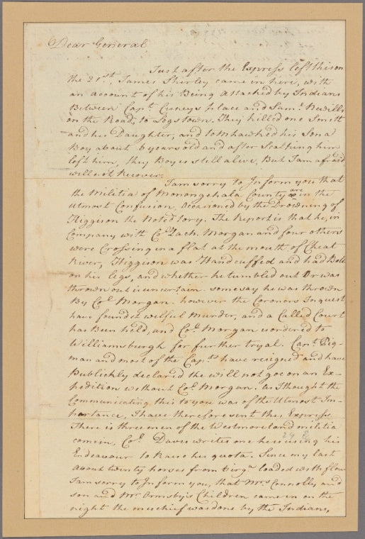 Letter to General --