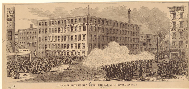 The draft riots in New York : the battle in Second Avenue