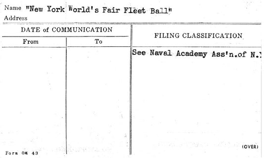 New York World's Fair Fleet Ball
