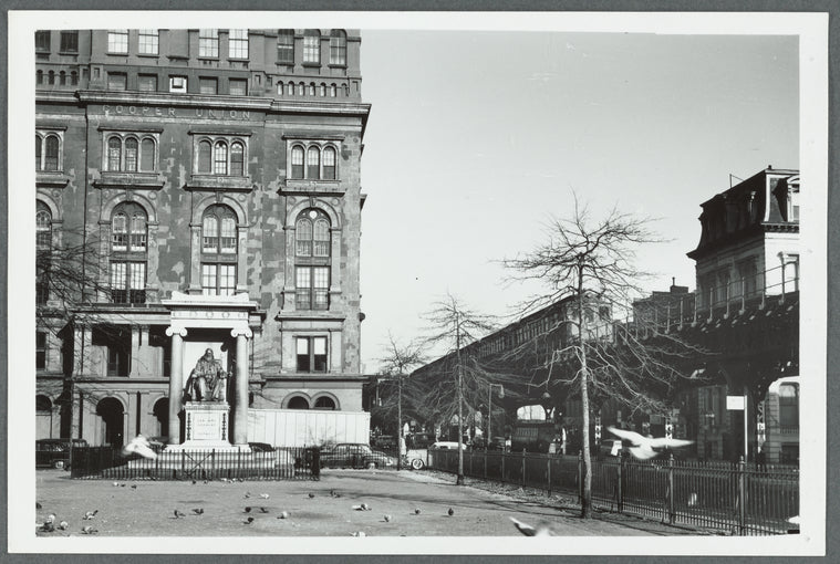 Cooper's Union School and Third Avenue Elevated in New York, N.Y.
