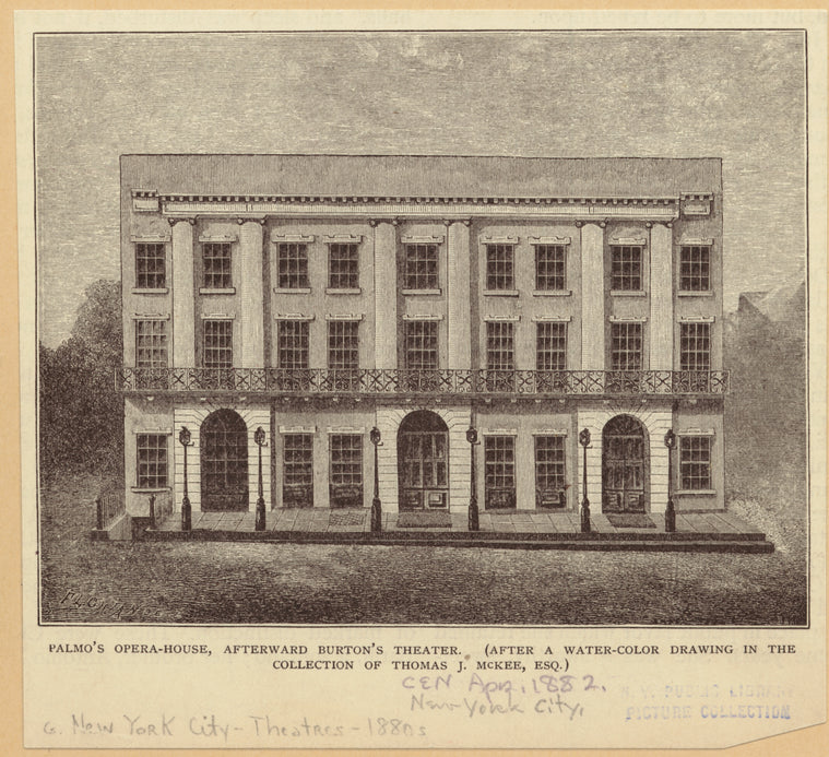 Palmo's Opera-House, afterward Burton's Theater