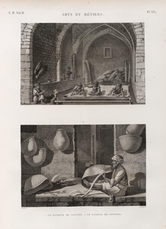 Arts et métiers. 1. Le faiseur de nattes; 2. Le faiseur de couffes.