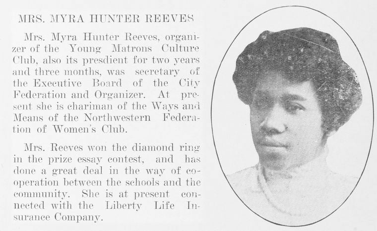 Mrs. Myra Hunter Reeves.