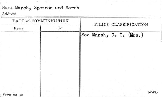 Marsh, Spencer and Marsh