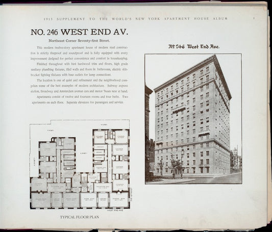 No. 246 West End Avenue. Northeast Corner Seventy-first Street.