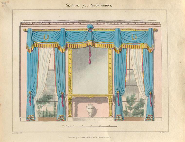 Curtains for two windows.