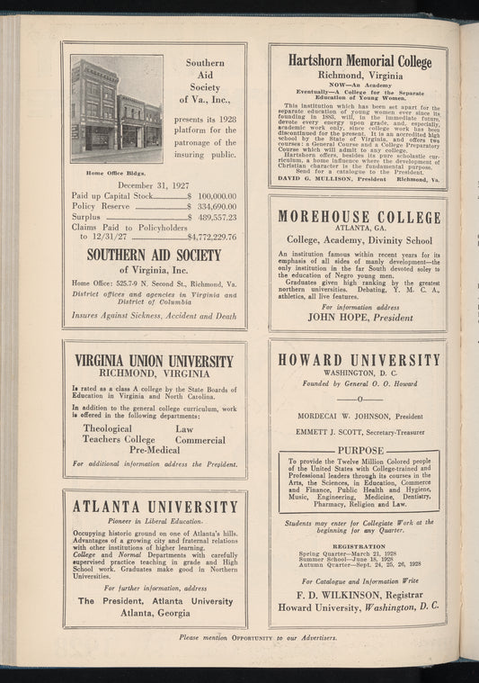 Opportunity: journal of Negro life