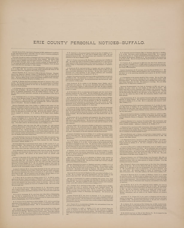 Illustrated historical atlas of Erie Co., New York from actual surveys and records.