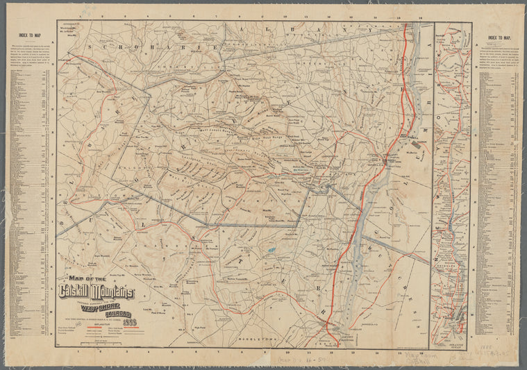 Map of the Catskill Mountains: prepared expressly for the West Shore Railroad