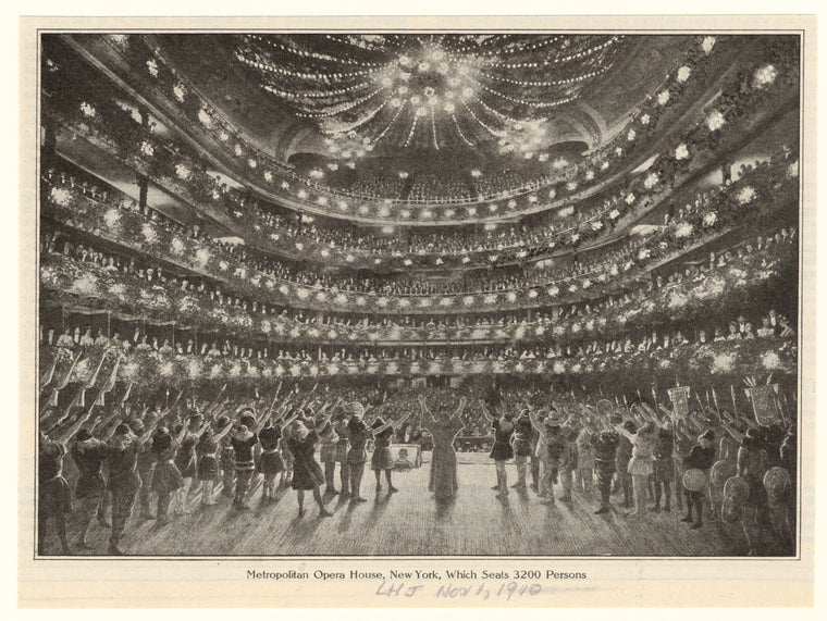 Metropolitan Opera House, New York, which seats 3200 persons