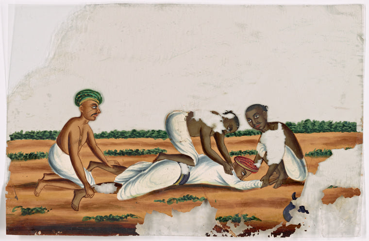3 men holding another man down to ground