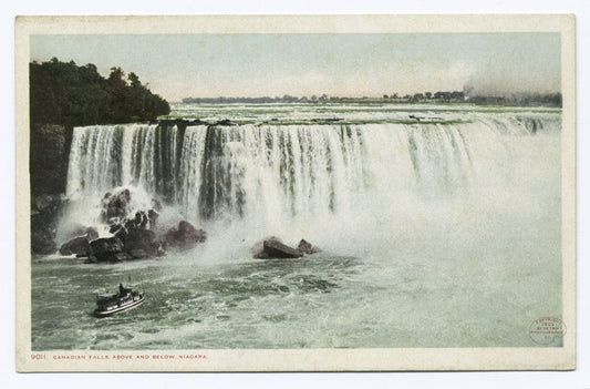 Canadian Falls, Above and Below, Niagara, N. Y.