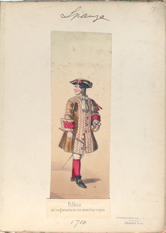 Pifano del regimiento los amarillos viejos. 1710