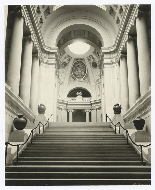 Approach to rotunda, showing Sargent decorations, Museum of Fine Arts, Boston.