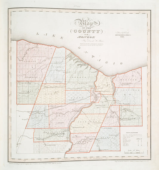 Map of the county of Monroe