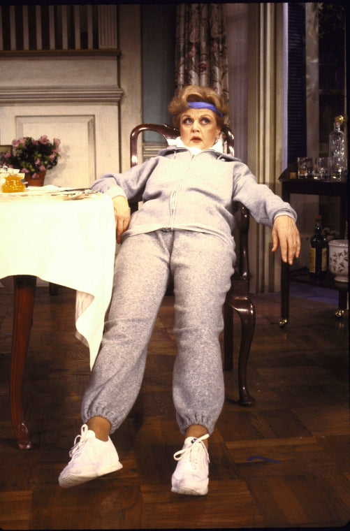 Actress Angela Lansbury in a scene fr. the Broadway play "A Little Family Business." (New York)