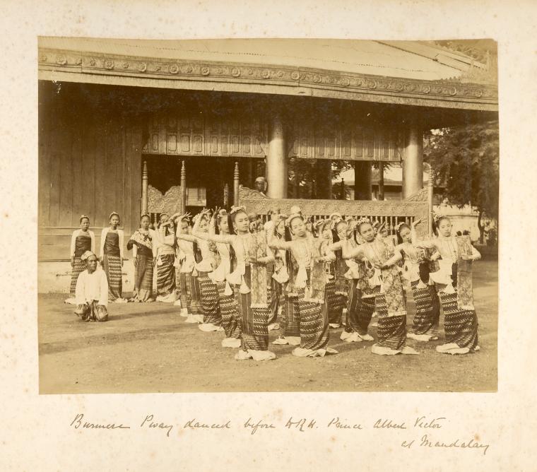 Burmese Pway danced before H.R.H. Prince Albert Victor at Mandalay.