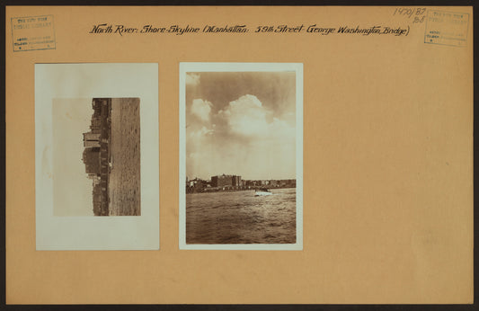 North (Hudson) River - shore and skyline - George Washington Bridge.