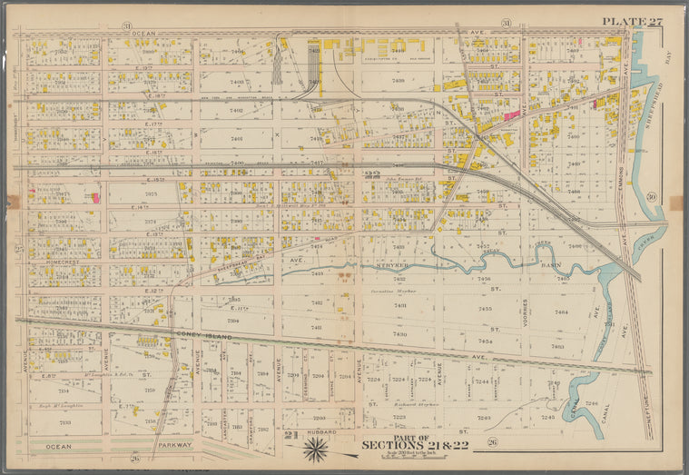 Bounded by Ocean Avenue, Emmons Avenue, Neptune Avenue, Coney Island Avenue, Canal Avenue, Hubbard Street, Avenue X., Ocean Parkway and Avenue U: Part of Sections 21 & 22