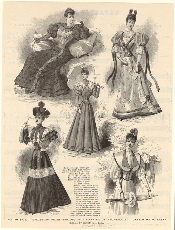 Toilettes de reception, de visites et de promenade