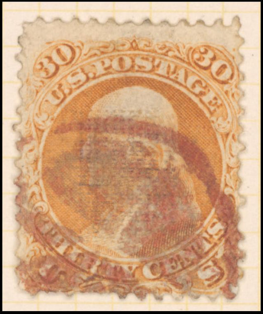 30c orange Franklin single