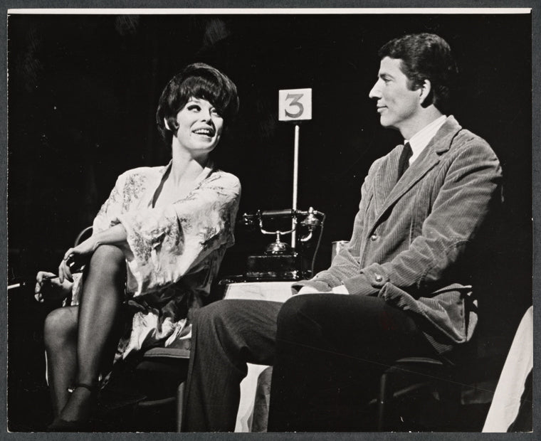 Jill Haworth and Bert Convy in the stage production Cabaret