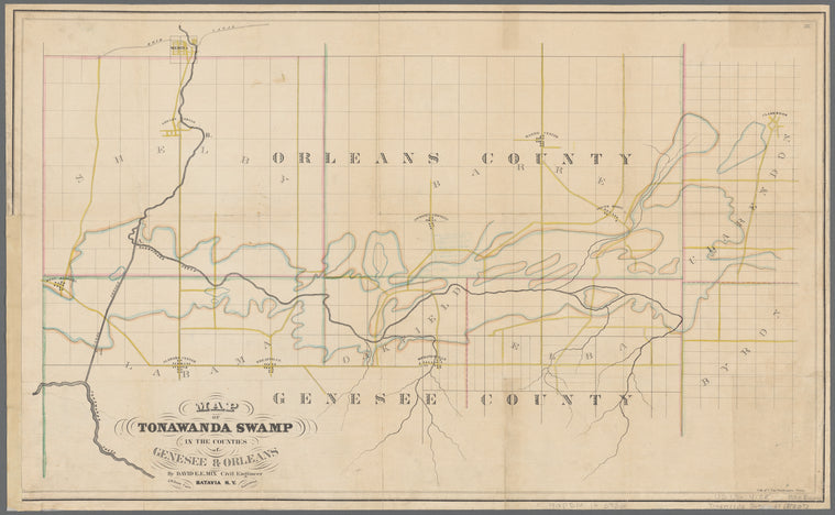 Map of Tonawanda Swamp in the counties of Genesee & Orleans