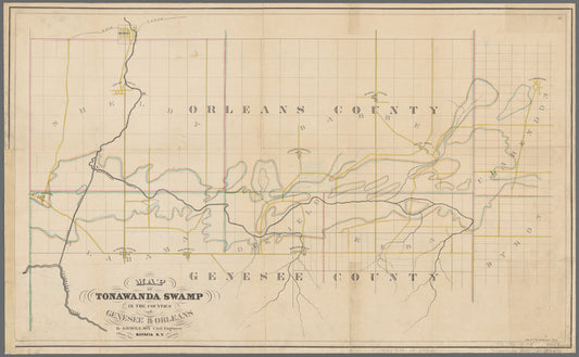 Map of Tonawanda Swamp in the counties of Genesee & Orleans